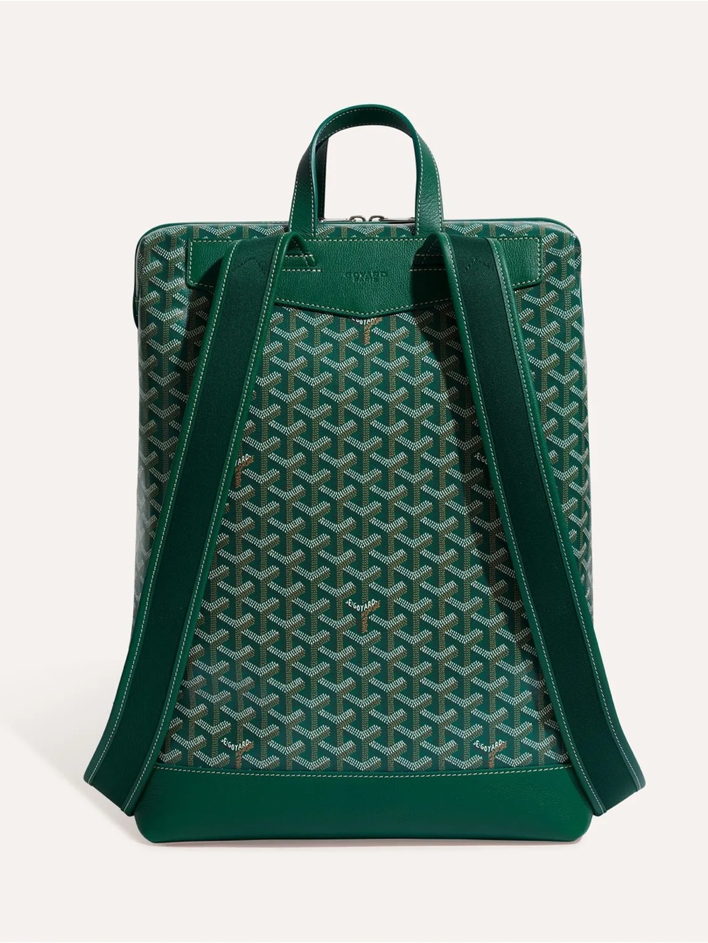 Green Patterned Canvas Backpack - Picture 4 of 7